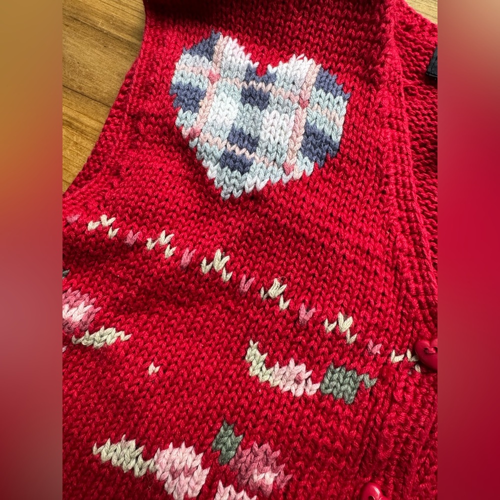 Vintage Metropolitan Red Sweater M - Picture 6 of 7